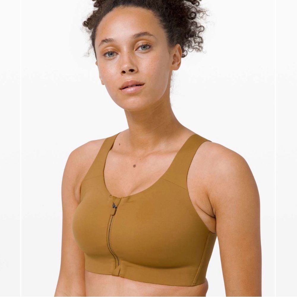 Lululemon Athletica Enlite Bra Zip Front High Support Size 34C Workout Soft